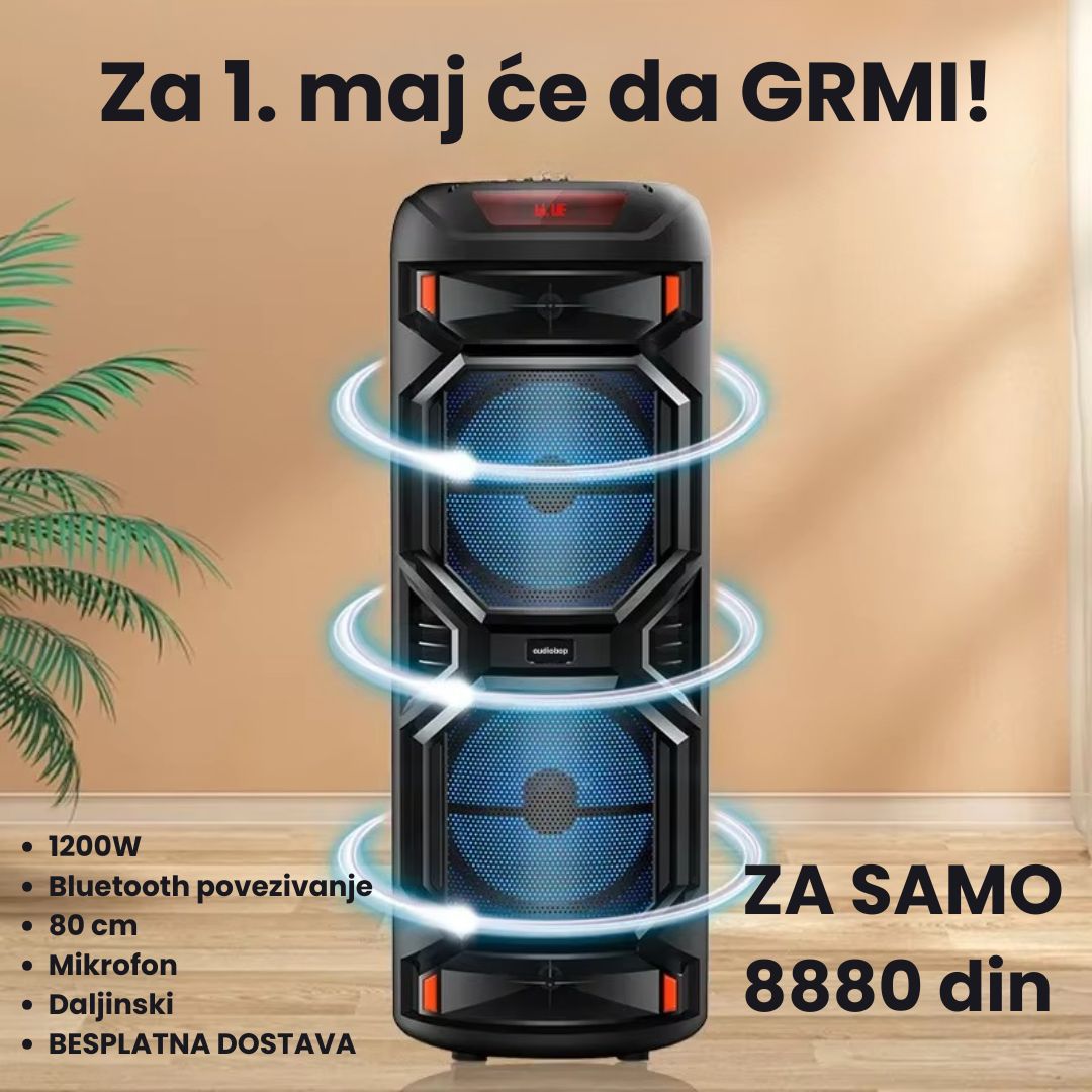 Bluetooth zvučnik 80cm 1200W