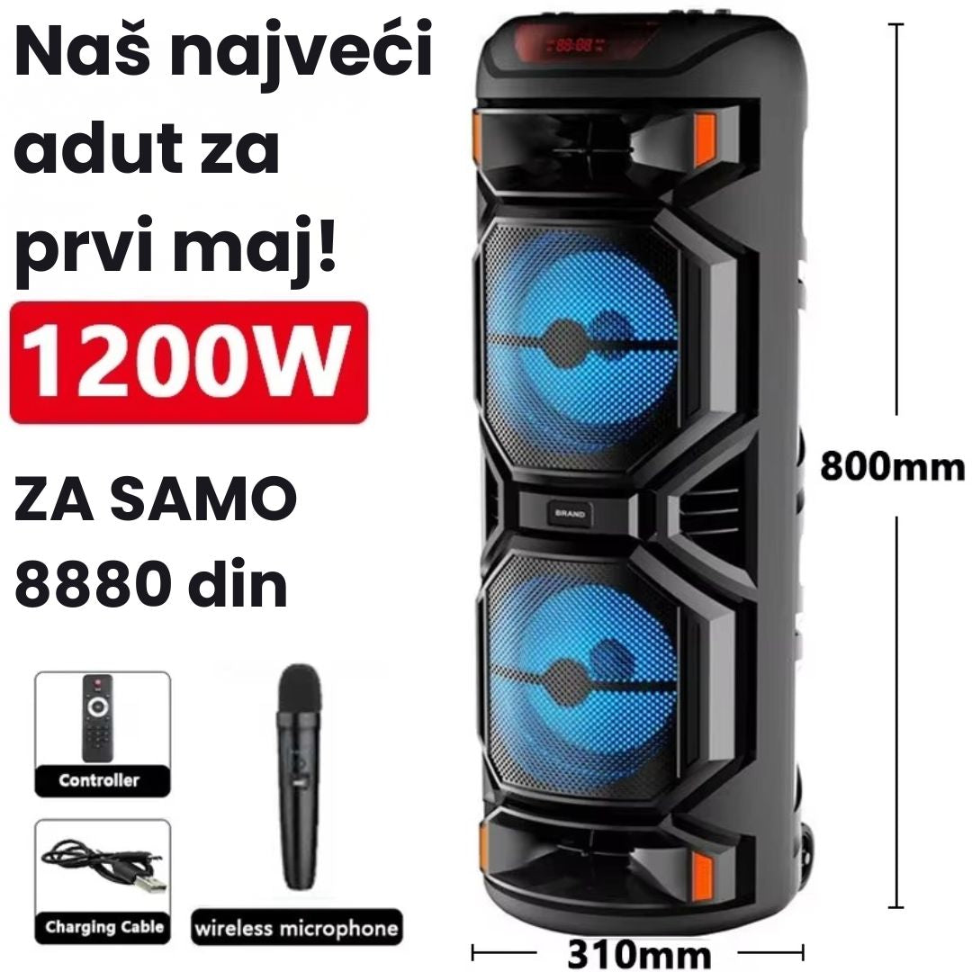 Bluetooth zvučnik 80cm 1200W