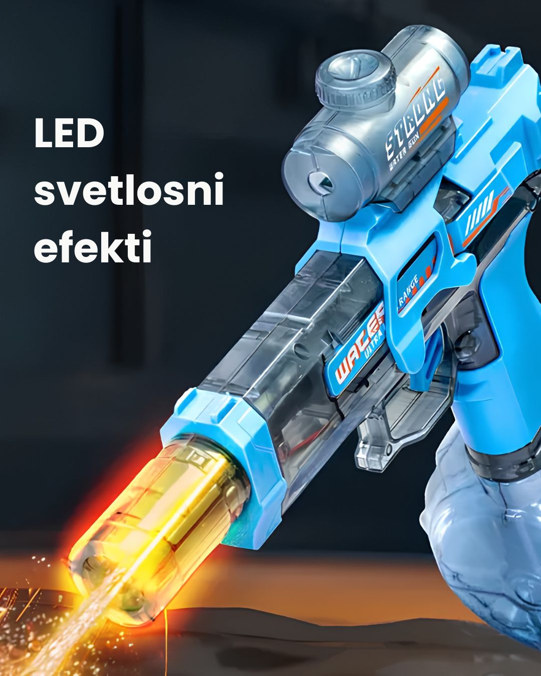 Vodeni pištolj ICE RAT na baterije sa svetlosnim efektima